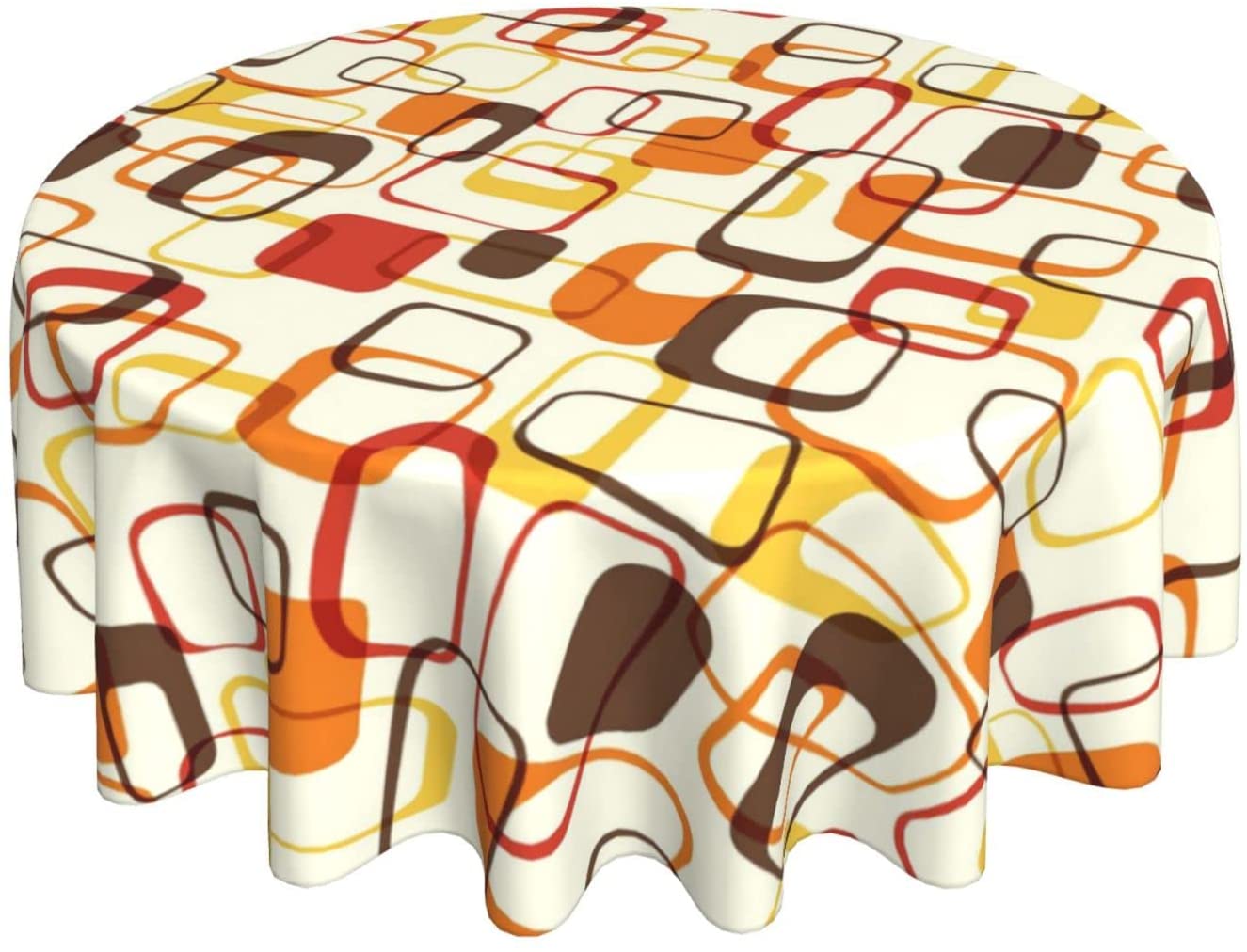 Century Textile & Sewing Supply Online Shopping - Retro Mid Century Geometric Round Tablecloth