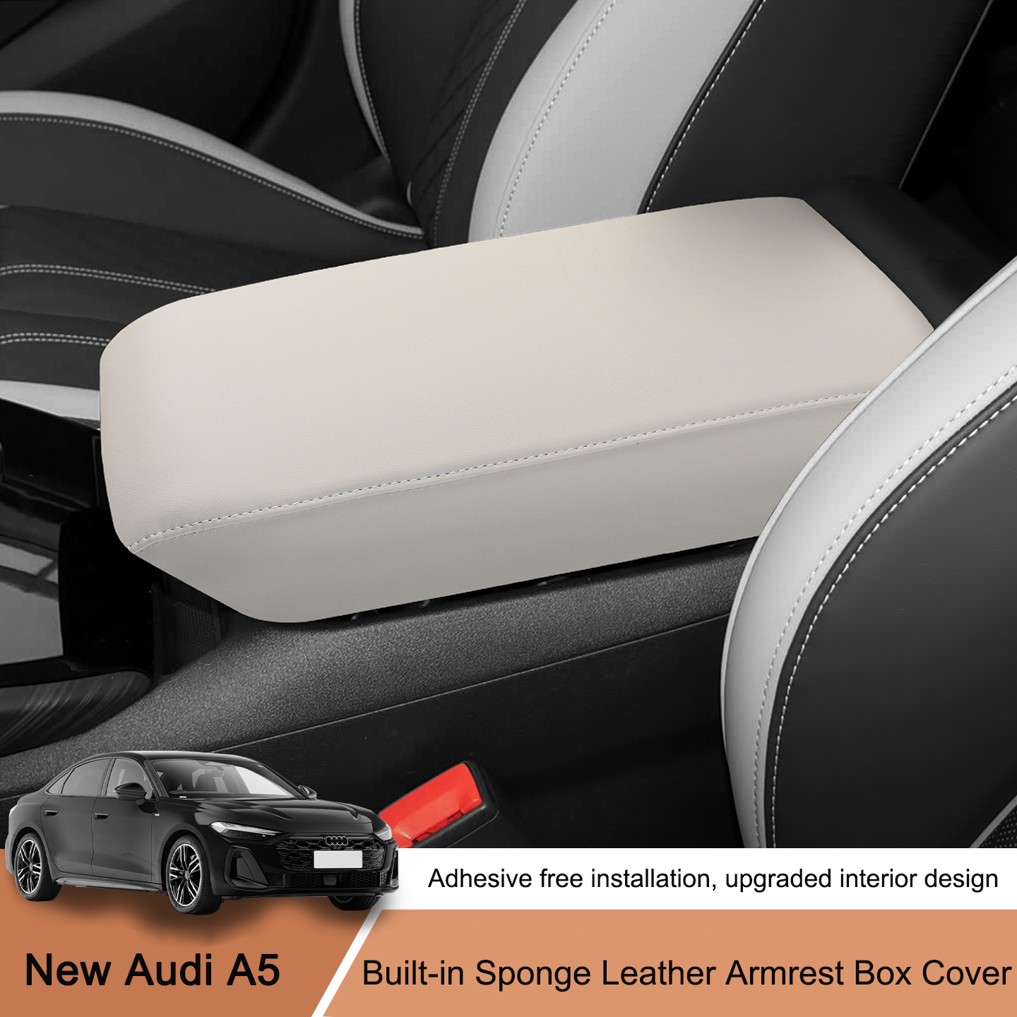 Sewing Knit - Hard Shell Leather Armrest Box Cover