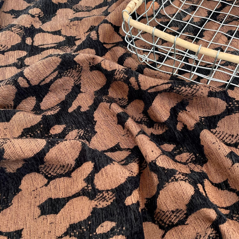 Brown Rock Texture Woven Fabri - Vintage Sewing Textile のレビューと価格