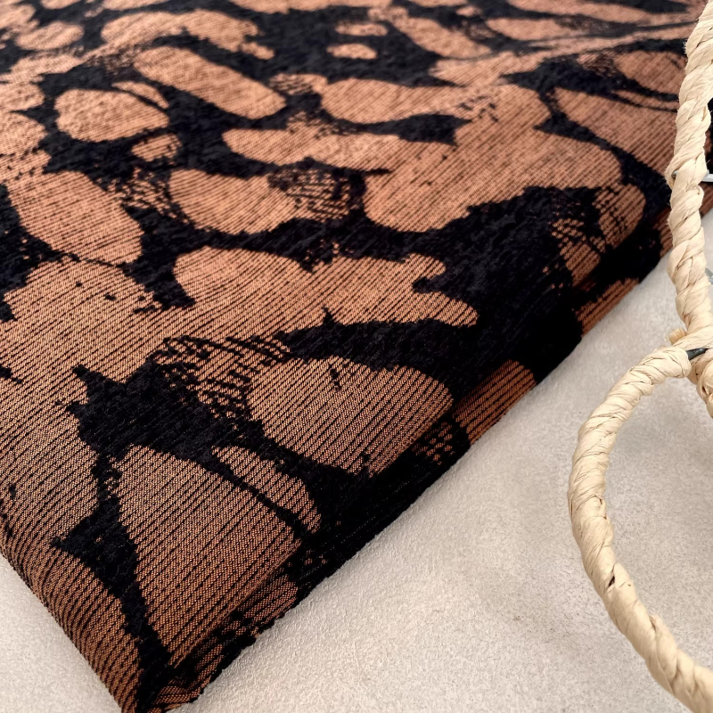 Brown Rock Texture Woven Fabri - Vintage Sewing Textile のレビューと価格