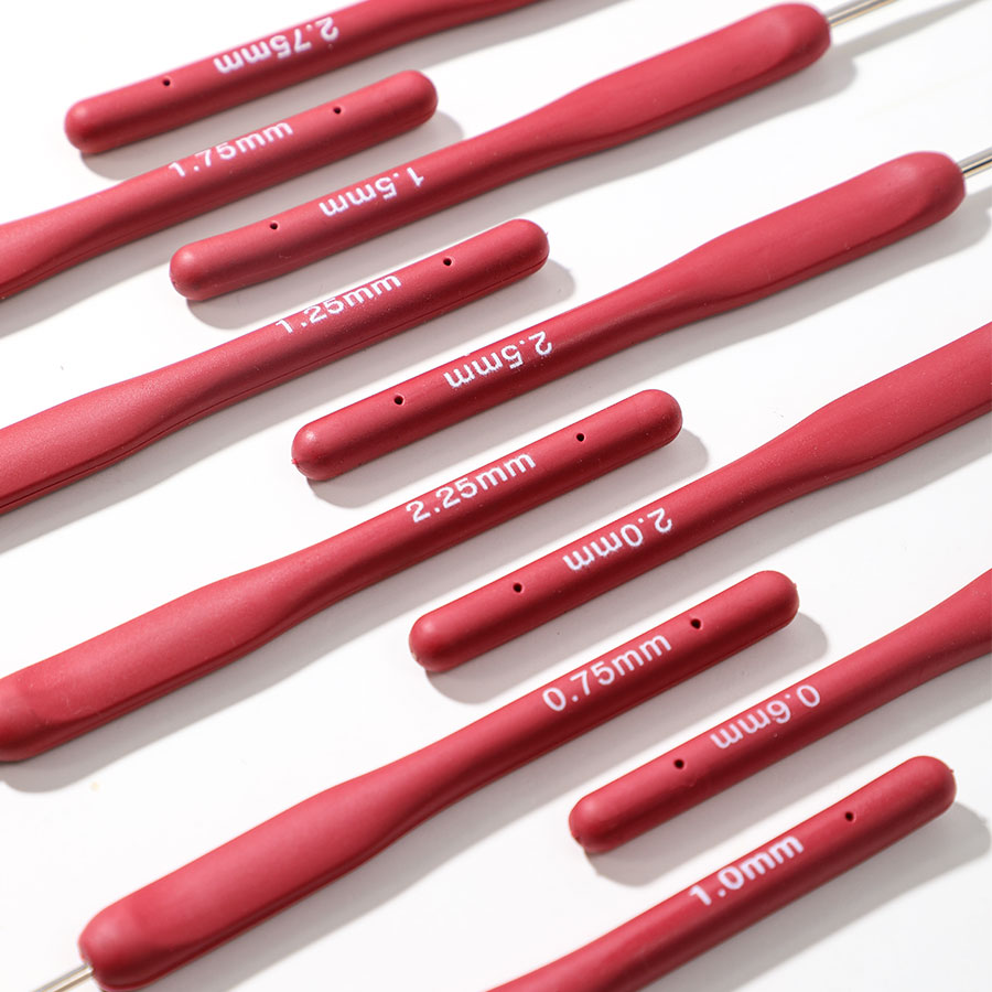 10pcs Red Crochet Set Kit Sili - Sewing Necessities のレビューと価格