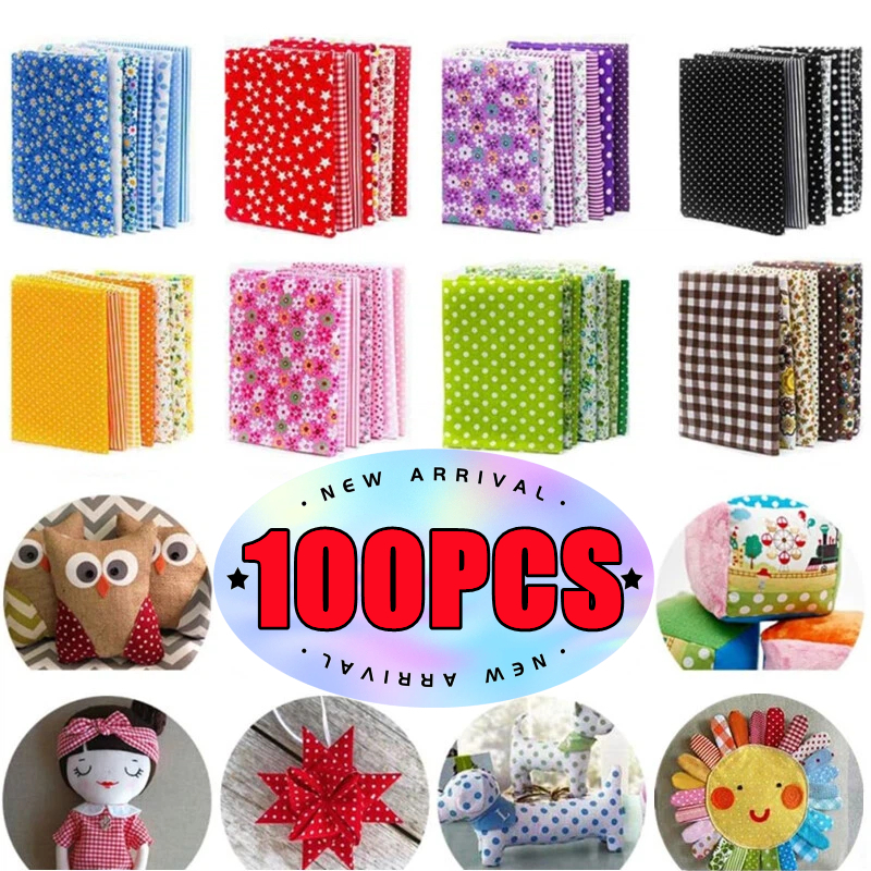 50PCS/100PCS 100% Cotton Fabri - Sewing Tweed のレビューと価格