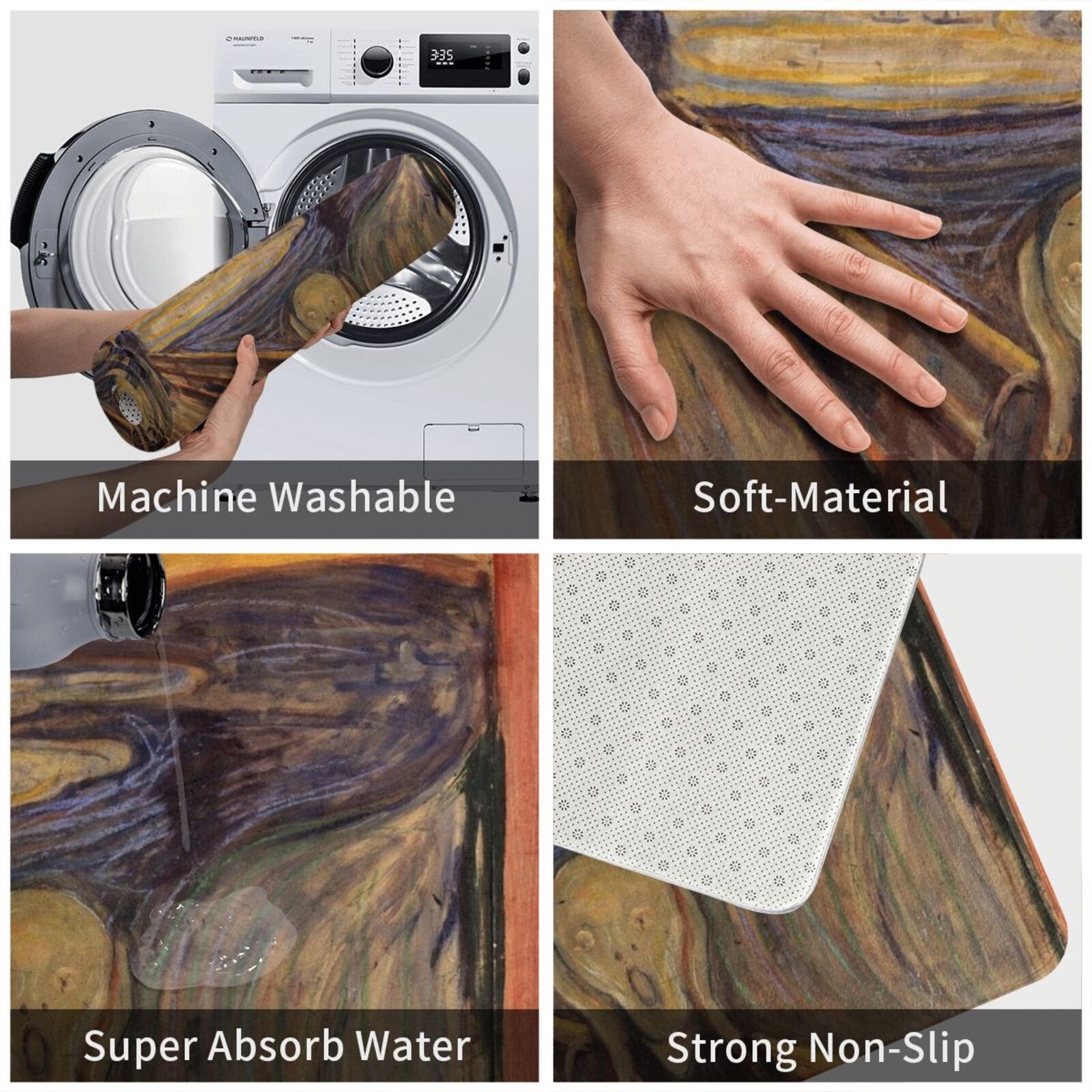 Munch's Scream Carpet Mat Rug  - Century Textile & Sewing Supply Online Shopping のレビューと価格