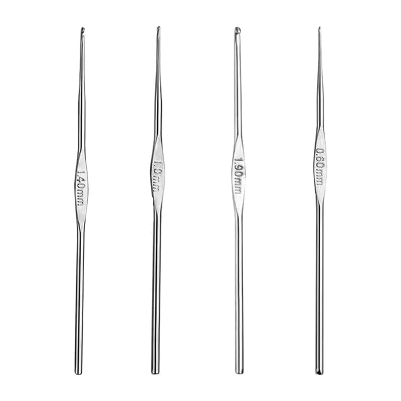 4 Pcs Stainless Steel Crochet  - Sewing Necessities のレビューと価格