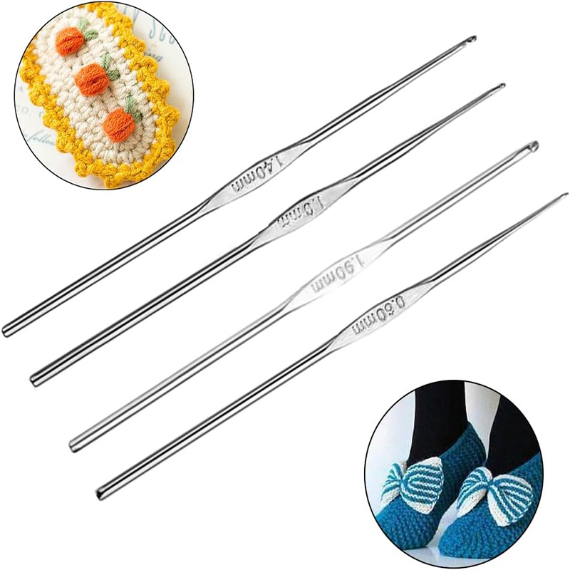 4 Pcs Stainless Steel Crochet  - Sewing Necessities のレビューと価格