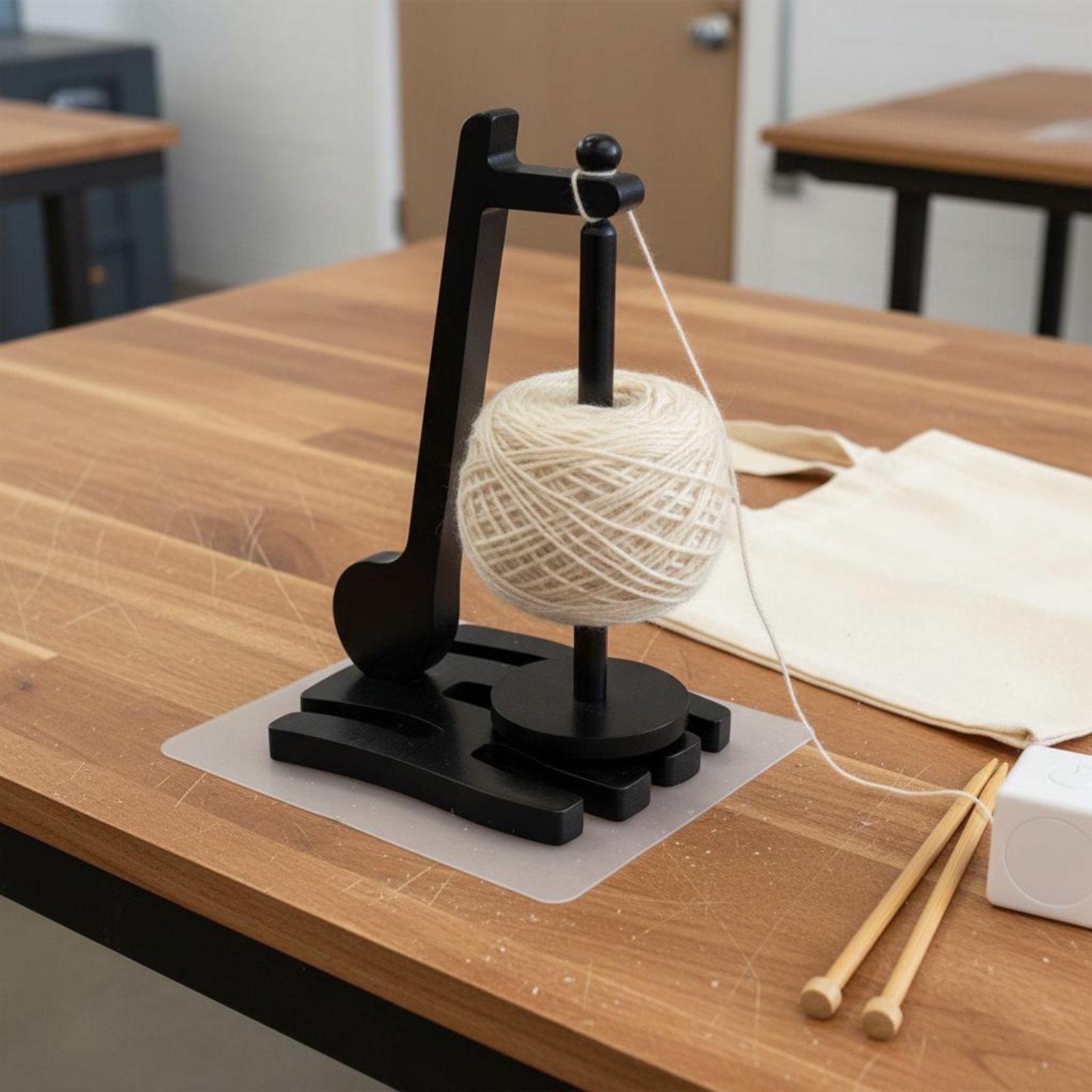 Wooden Yarn Holder 360° Rotati - Sewing Knit のレビューと価格