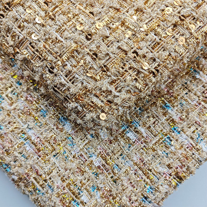 Gold Wire and Sequin Yarn-Dyed - Sewing Tweed のレビューと価格