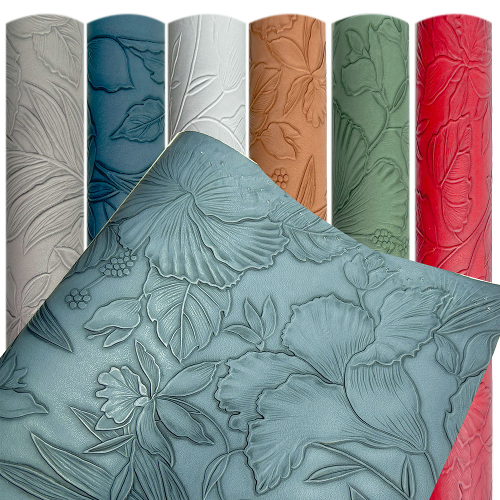 Vintage Flower Embossed Faux L - Vintage Sewing Textile のレビューと価格