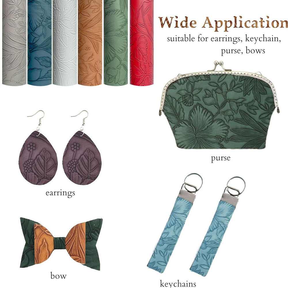 Vintage Flower Embossed Faux L - Vintage Sewing Textile のレビューと価格