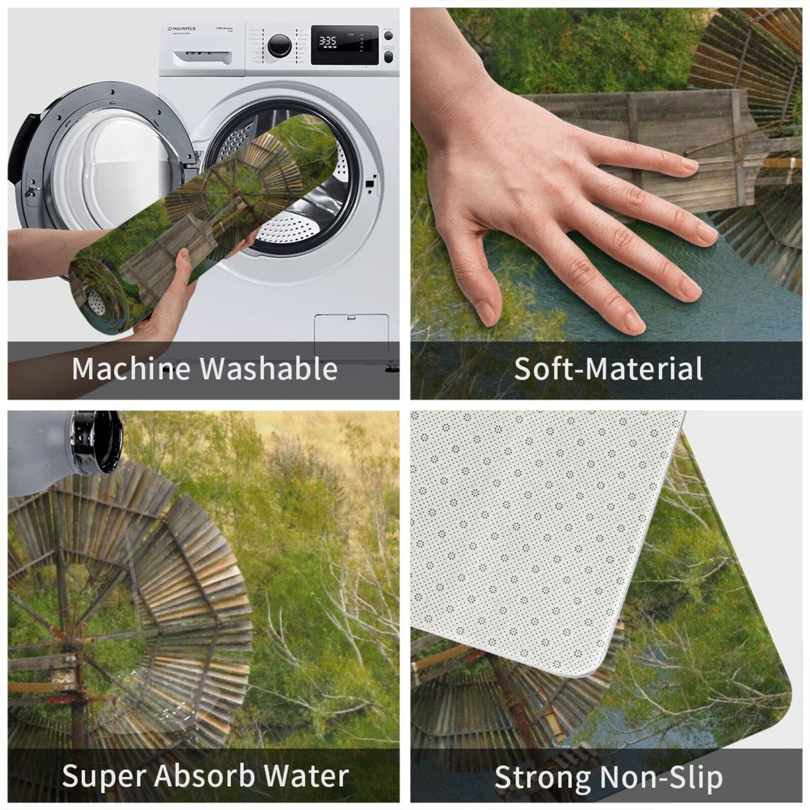Wooden Windmill Carpet Mat Rug - Century Textile & Sewing Supply Online Shopping のレビューと価格