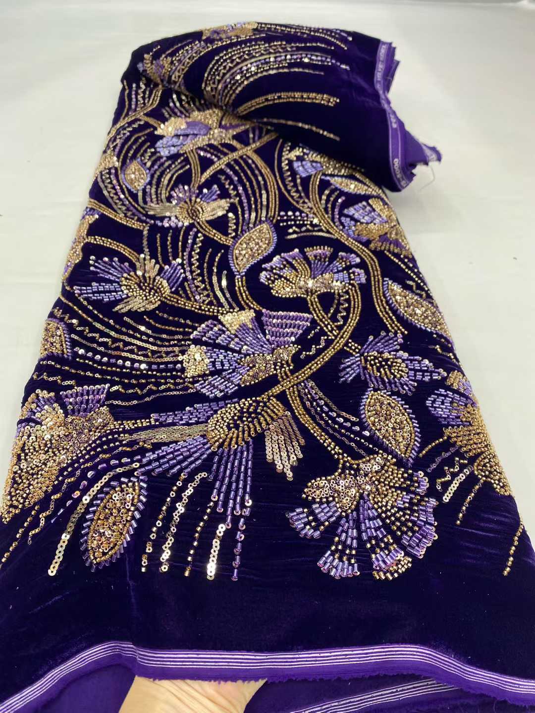 Luxury African Velvet Lace Fab - Sewing Velvet Fabric のレビューと価格