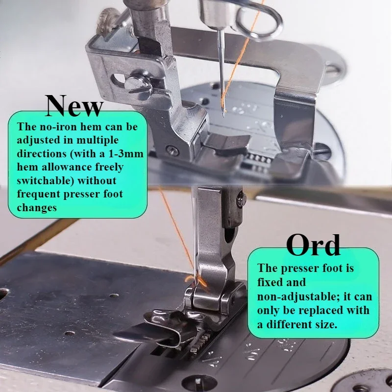 Adjustable No-Iron Hemmer Foot - Textile Sewing Machine のレビューと価格
