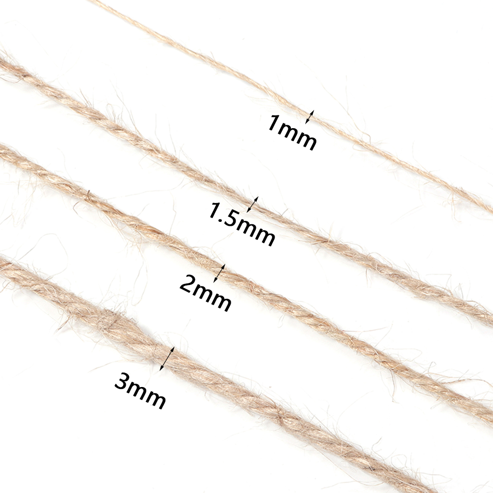 100Meters Natural Jute Rope St - Vintage Sewing Textile のレビューと価格