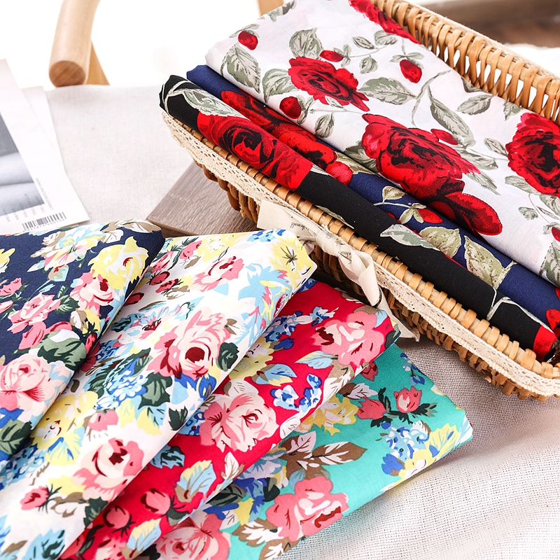 Vintage Rose Printed Fabric fo - Vintage Sewing Textile のレビューと価格