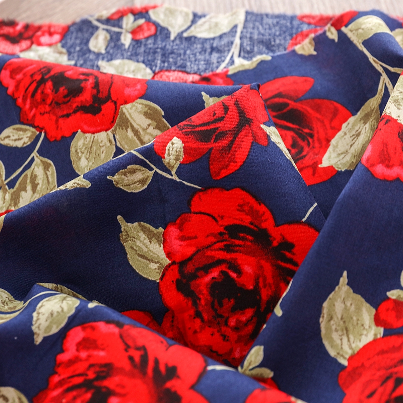 Vintage Rose Printed Fabric fo - Vintage Sewing Textile のレビューと価格
