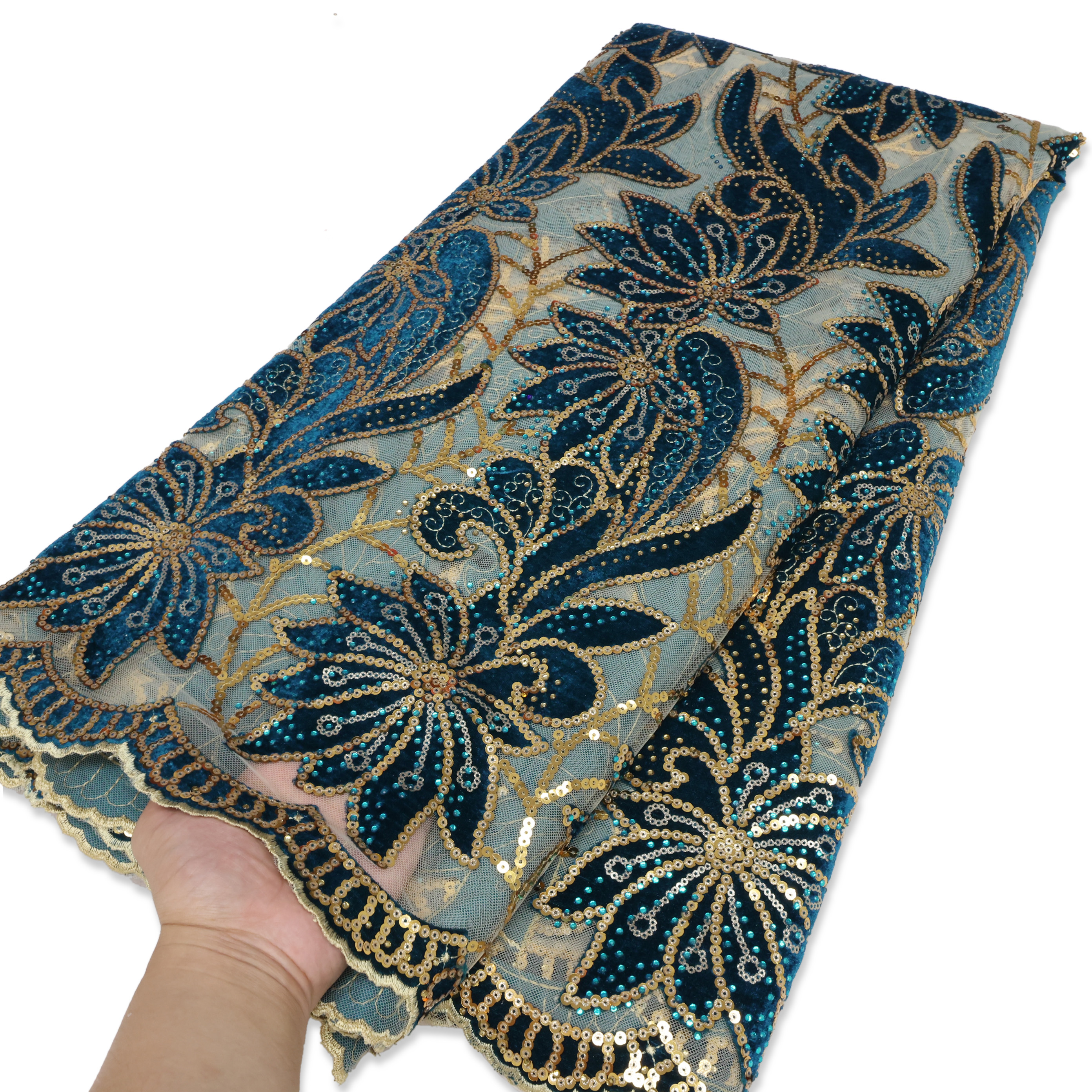 African Velvet Lace Fabric 202 - Sewing Velvet Fabric のレビューと価格