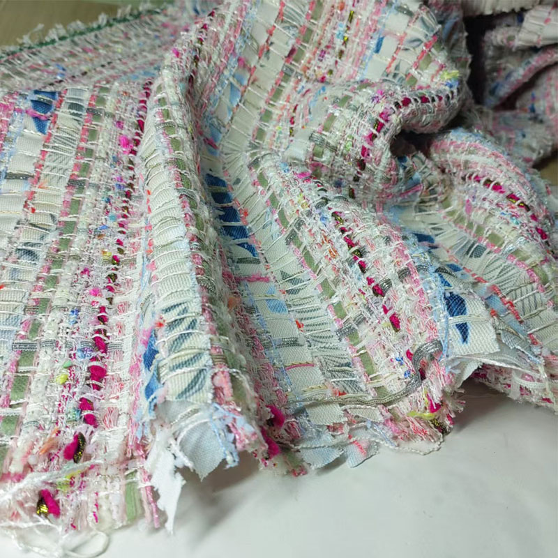 Pink and White Woven Ribbon Ya - Sewing Tweed のレビューと価格