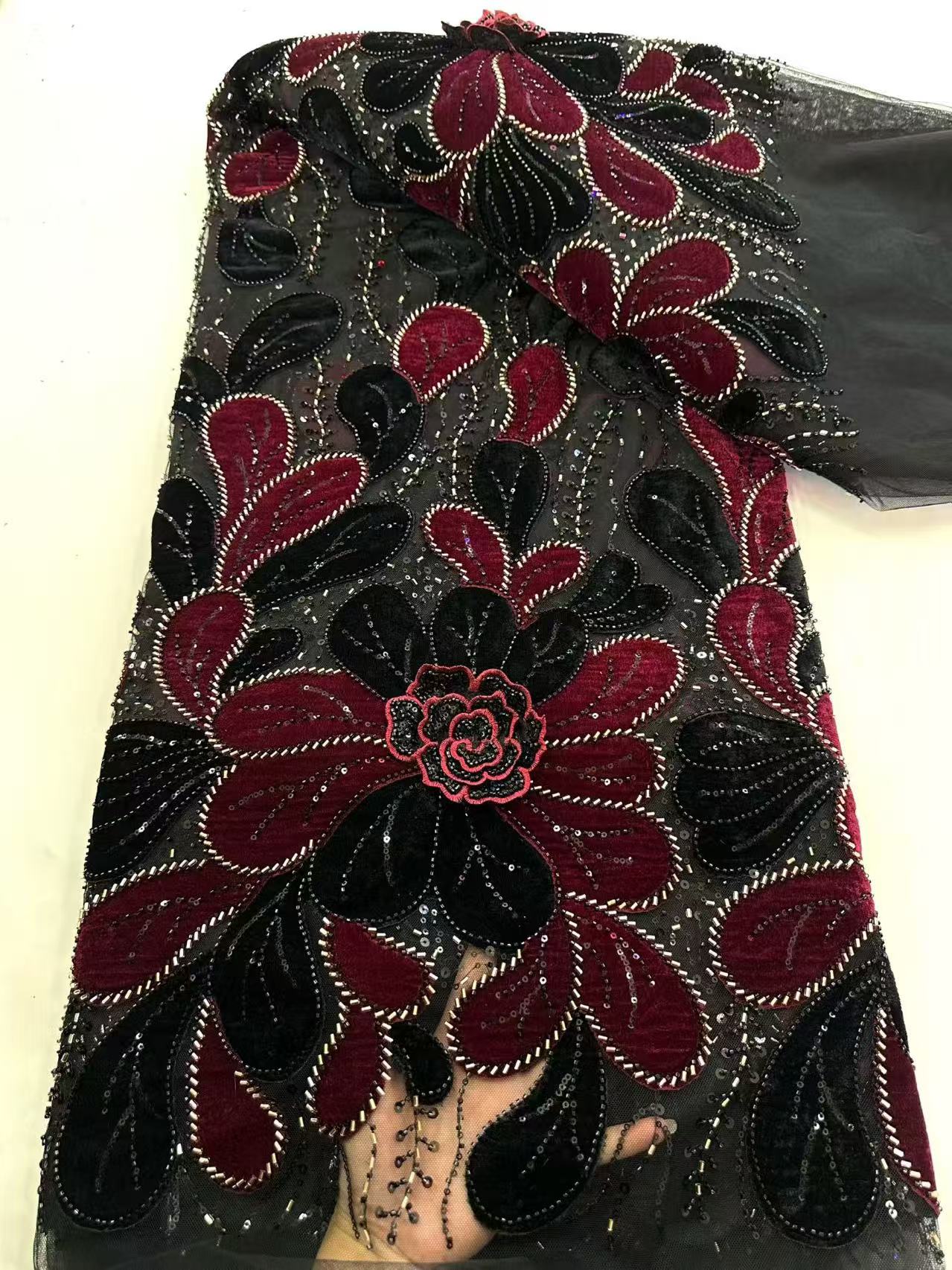 Latest African Velvet Lace Fab - Sewing Velvet Fabric のレビューと価格