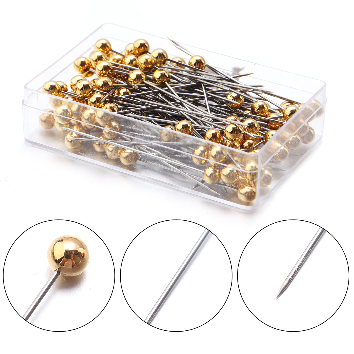 100Pcs Color Ball Head Pins St - Sewing Necessities のレビューと価格