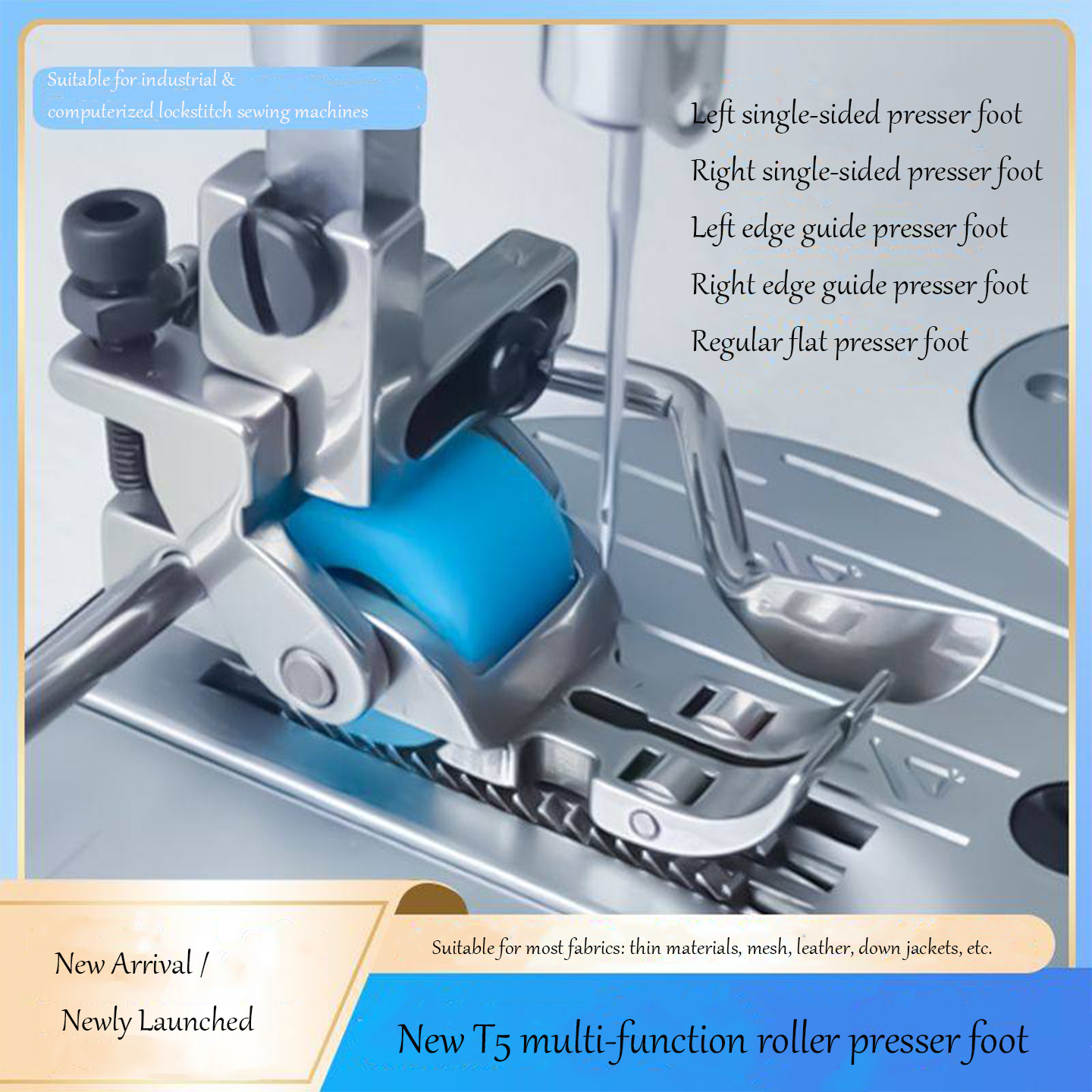 T5 3-Roller Left-Right Edge Gu - Textile Sewing Machine のレビューと価格