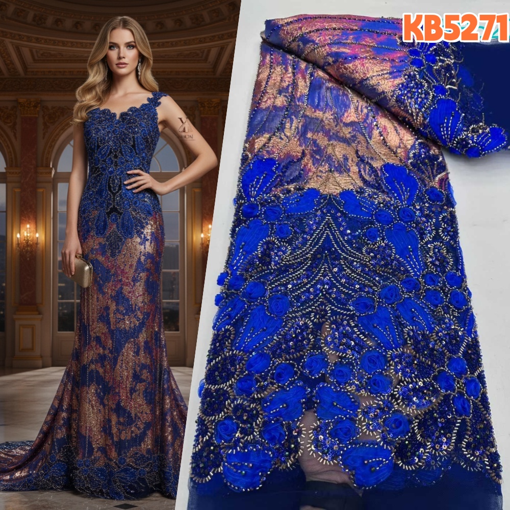 Nigerian Lace Fabric 5 Yards H - Sewing Velvet Fabric のレビューと価格