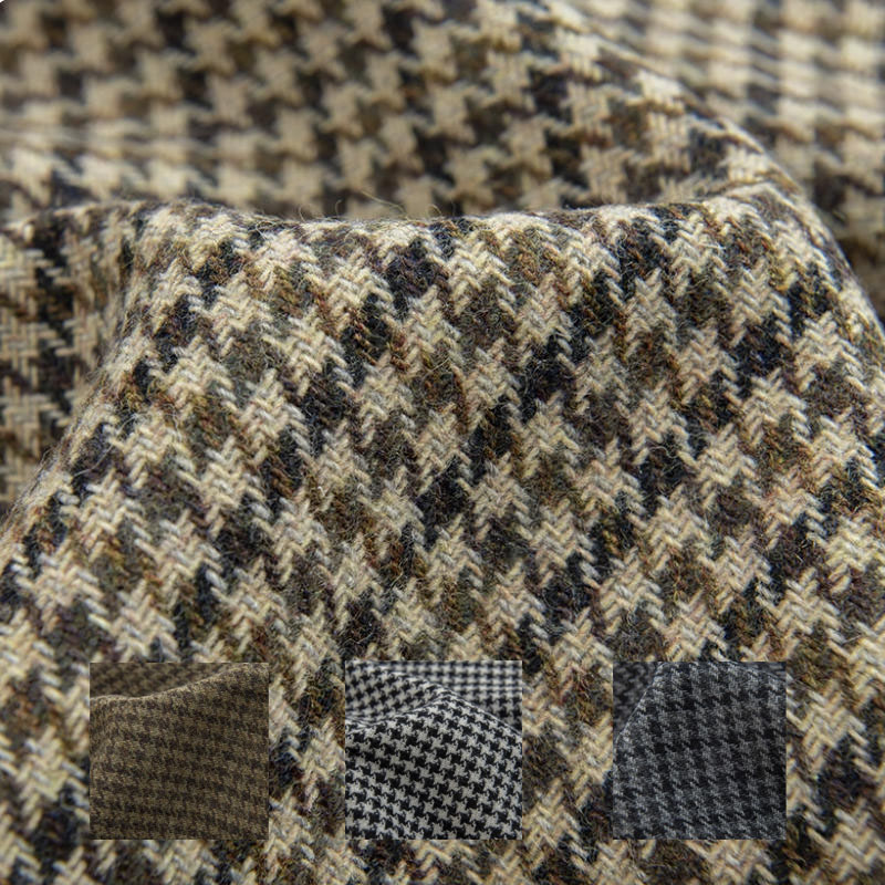 Light Coffee Small Houndstooth - Sewing Tweed のレビューと価格