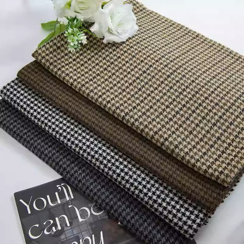 Light Coffee Small Houndstooth - Sewing Tweed のレビューと価格