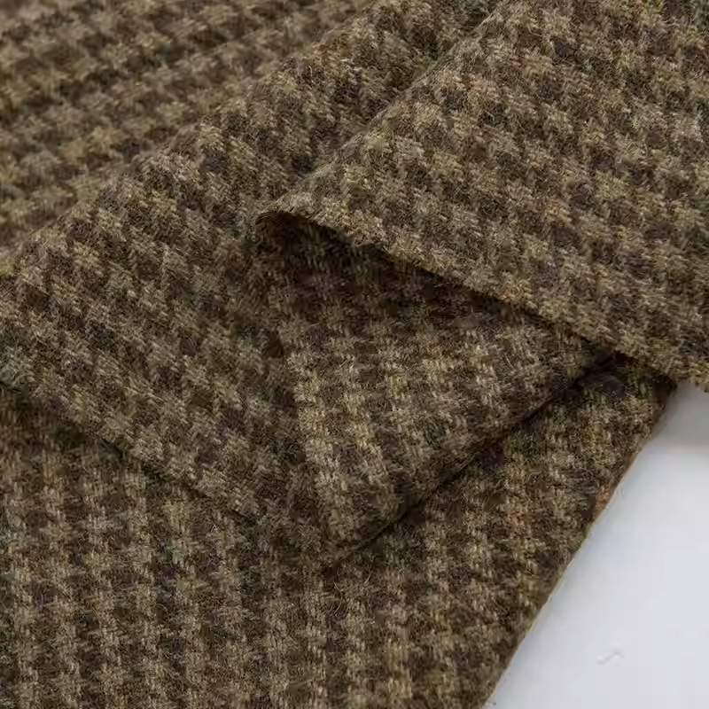 Light Coffee Small Houndstooth - Sewing Tweed のレビューと価格