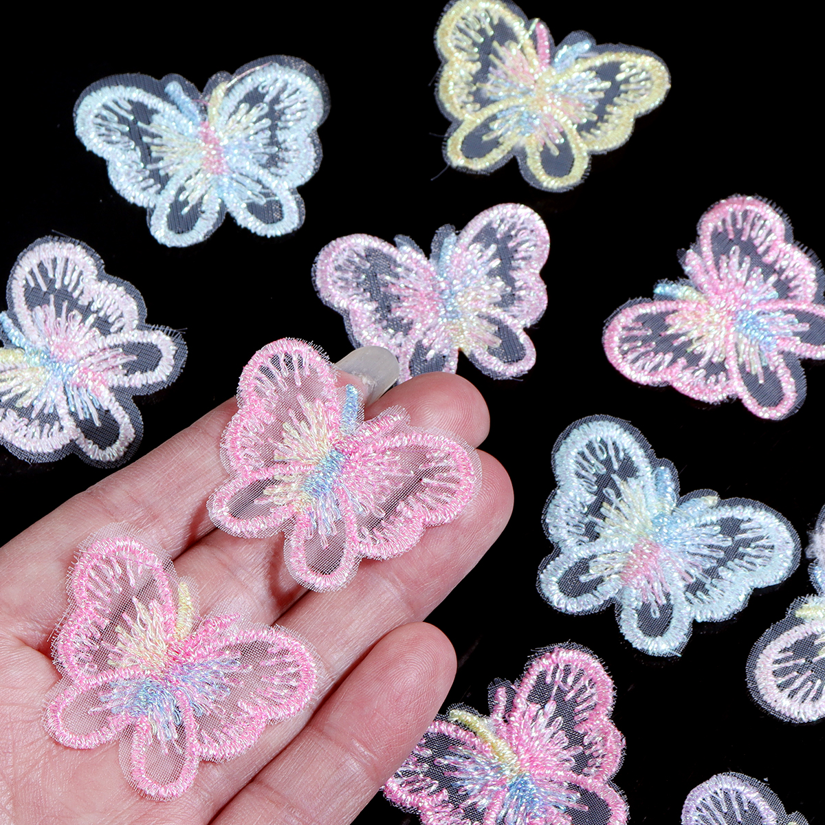 20Pcs 3X4CM Butterfly Cloth Pa - Sewing Necessities のレビューと価格