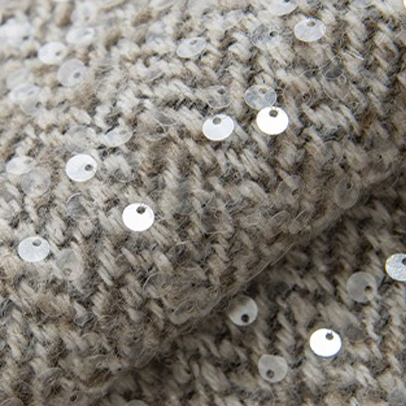 Light Grey With Sequin Yarn-Dy - Sewing Tweed のレビューと価格