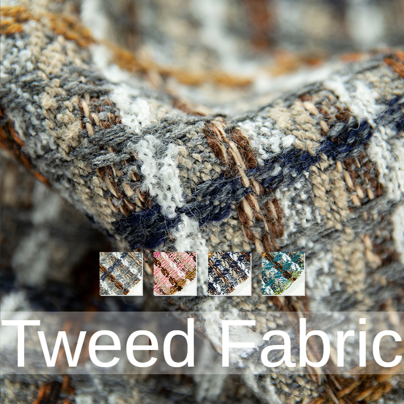 Plaid Tweed Fabric  By The Met - Sewing Tweed のレビューと価格