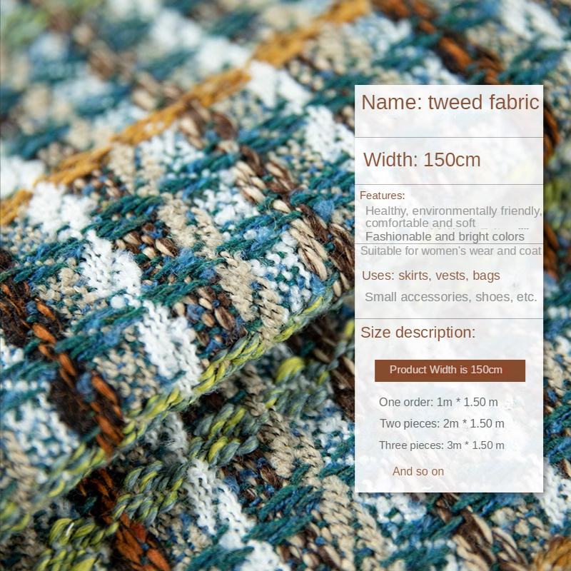 Plaid Tweed Fabric  By The Met - Sewing Tweed のレビューと価格