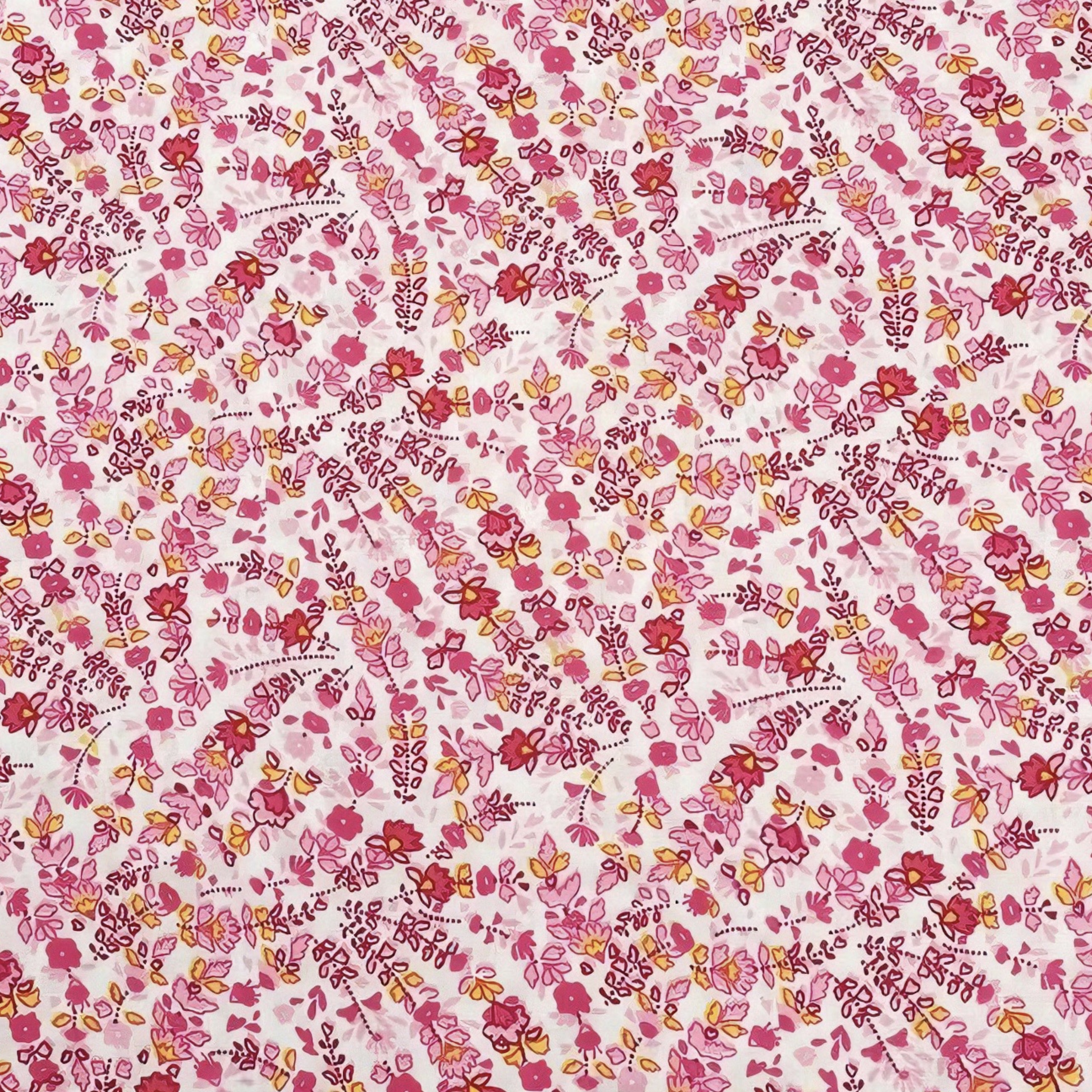 Vintage Floral Printed Fabric  - Vintage Sewing Textile のレビューと価格