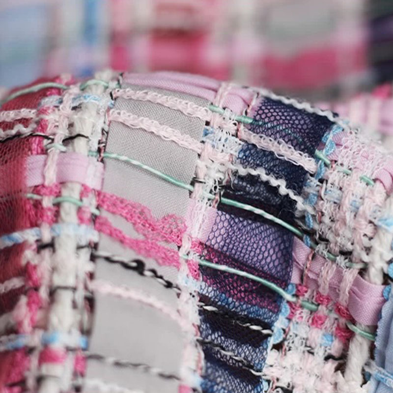 Luxury Pink & Blue Stripe Twee - Sewing Tweed のレビューと価格